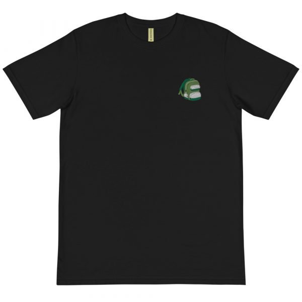 unisex organic t shirt black front 6101c5a9123a4
